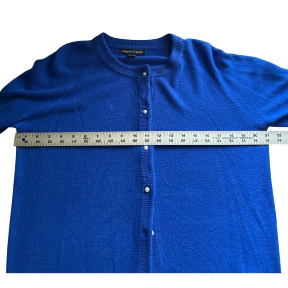 Designers Originals Blue Cardigan & Sweater Set Luxelon Acrylic Womens M - Picture 9 of 12